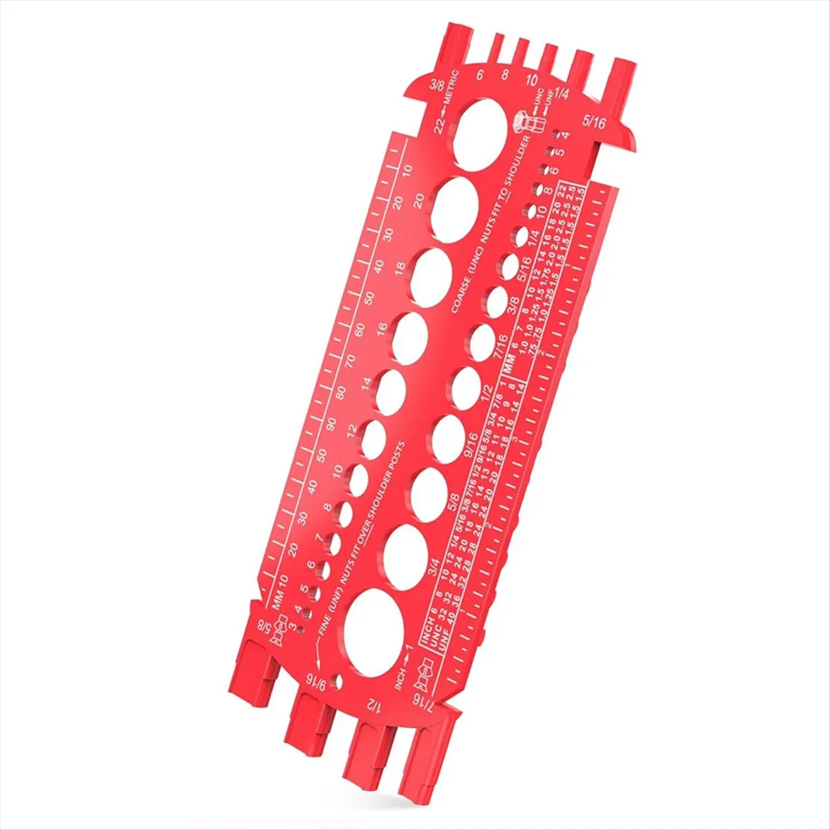 |NEWABAG|Bolt Gauge (Metric and SAE),Bolt Sizer for Quickly Sizing Nuts and Bolts, Plastic Bolt Measuring Tool,Thread Ga