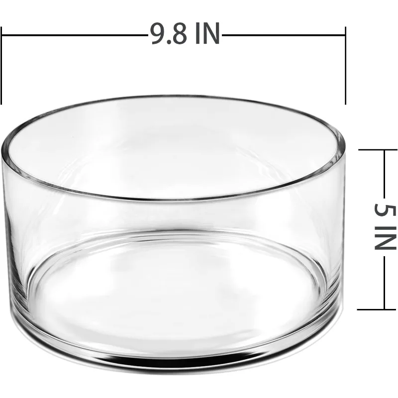 Large Glass Salad Bowl - Versatile 156oz Trifle and Fruit Bowl - Elegant & Long-Lasting for Serving Salads, Dessert