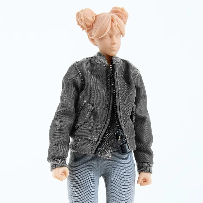 1/12 roupas de soldado feminino na moda casaco com zíper jaqueta calças de yoga modelo acessórios de brinquedo caber 6 ''figura de ação corpo em estoque