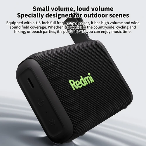 Imagen 2 del producto Xiaomi Redmi Altavoz Bluetooth portátil al aire libre IP67 estéreo potente caja de sonido BT5.3 RGB doble emparejamiento TWS conectividad colorida