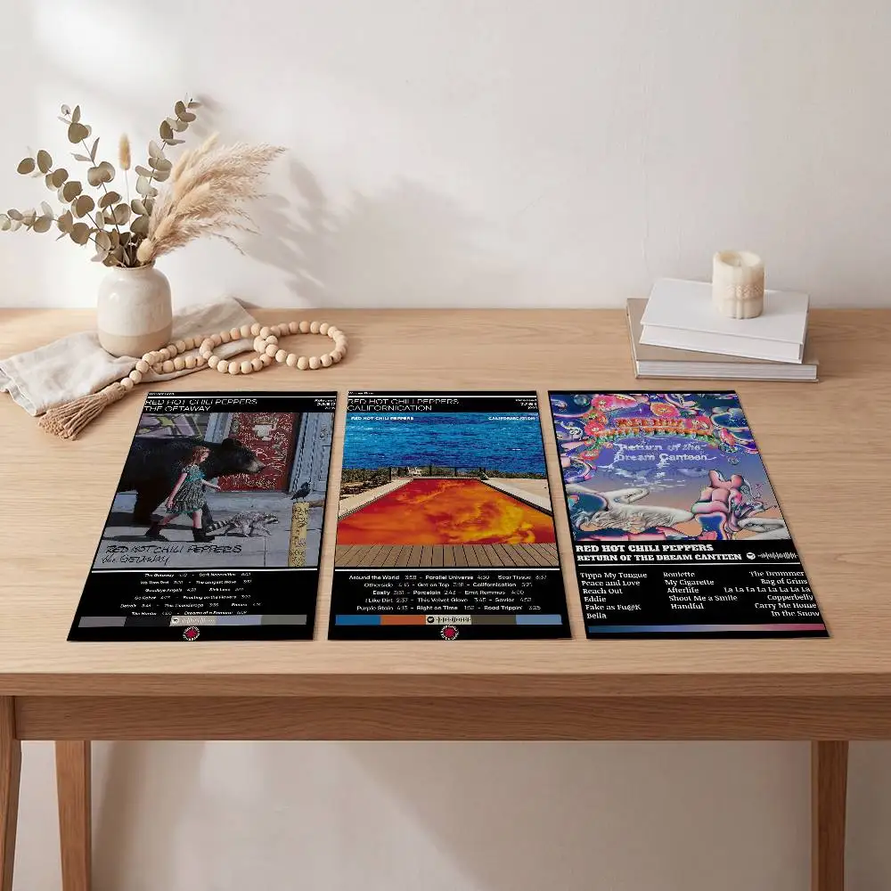 R-Red Hot-Chili Peppers Whitepaper Poster Self-adhesive Art Waterproof Paper Sticker Coffee House Bar Room Wall Decor