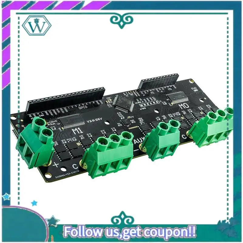 Upgraded MKS XDRIVE Xdrive3.6 56V Dual Motor FOC BLDC Controller Board For AGV-Servo, High Precision, Odrv V3.6 Based Upgrade Ki