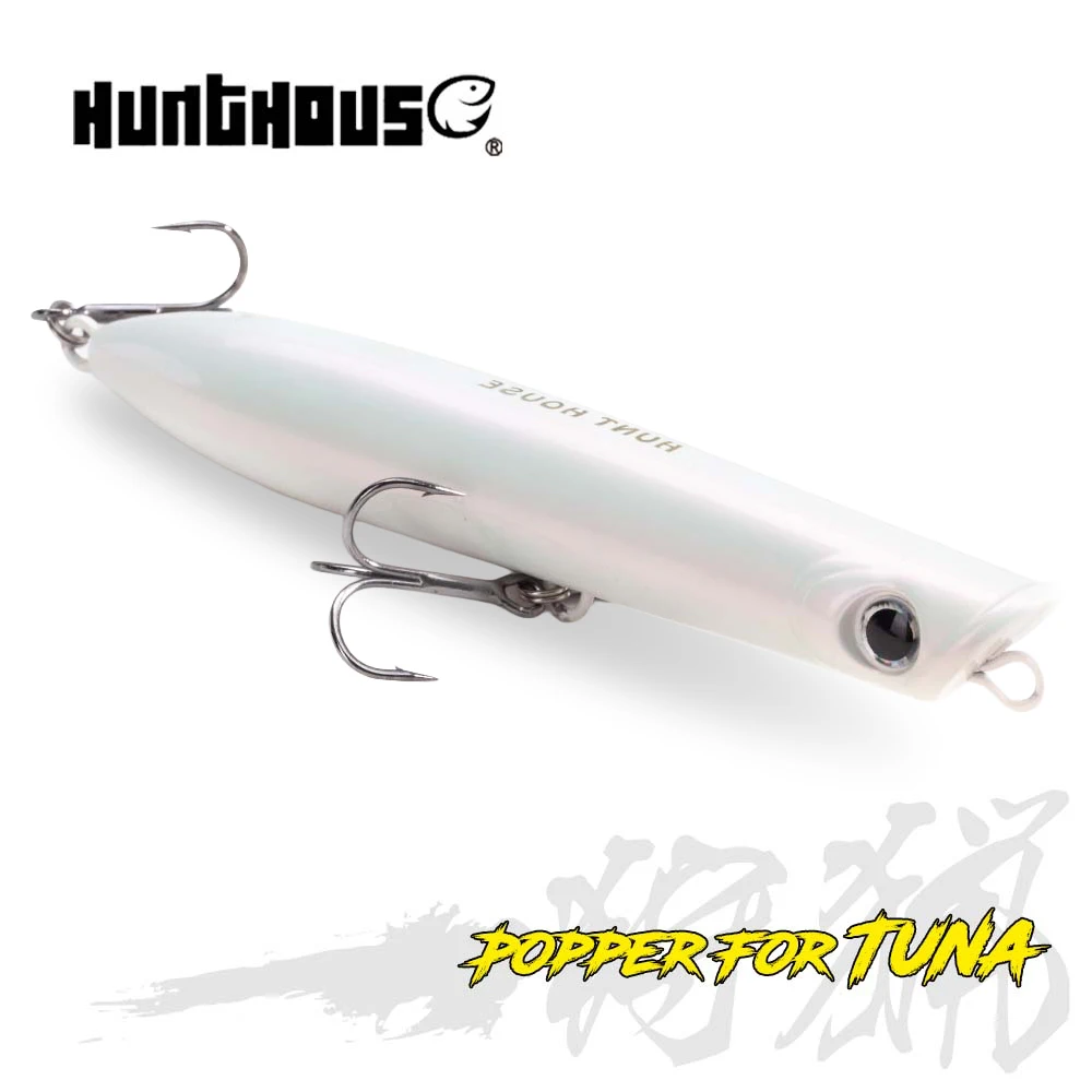 

Hunthouse Popper Pencil Fishing Lure Topwater Floating Surface Hard Bait 130mm 30g WTD Stickbait Wobbler For Seabass Tuna Tackle
