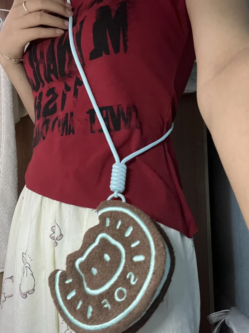 Monedero Original Little Kitty Biscuitschange, bonito bolso peludo, bolsa de almacenamiento, bolso de mensajero, regalo de cumpleaños con personalidad