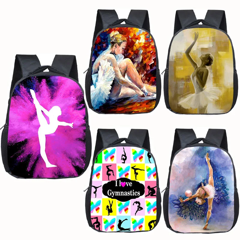 Gymnastics Ballet Art Backpack Baby Girls Kindergarten Bag Children School Bags Kid Toddler School Backpack Diaper Book Bag Gift