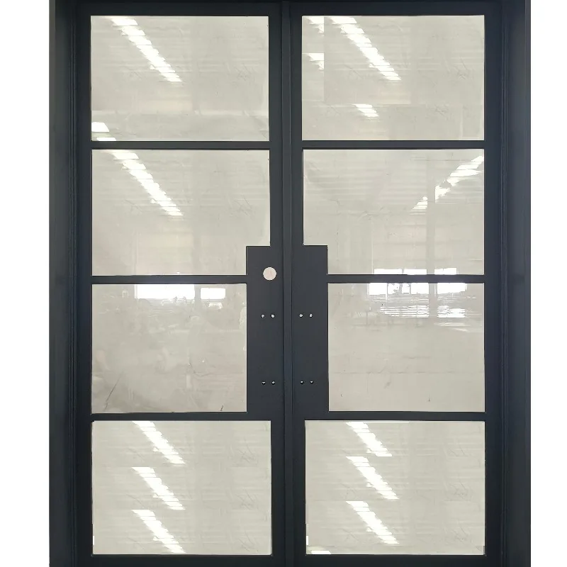 Interior luxury square iron French door European  design