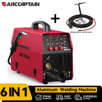 ARCCAPTAIN 6 in 1 Semi-Automatic Aluminum Welder Flux Core MIG Gas MAG Lift TIG Stick Spool Gun Spot Welding Machine Soldering