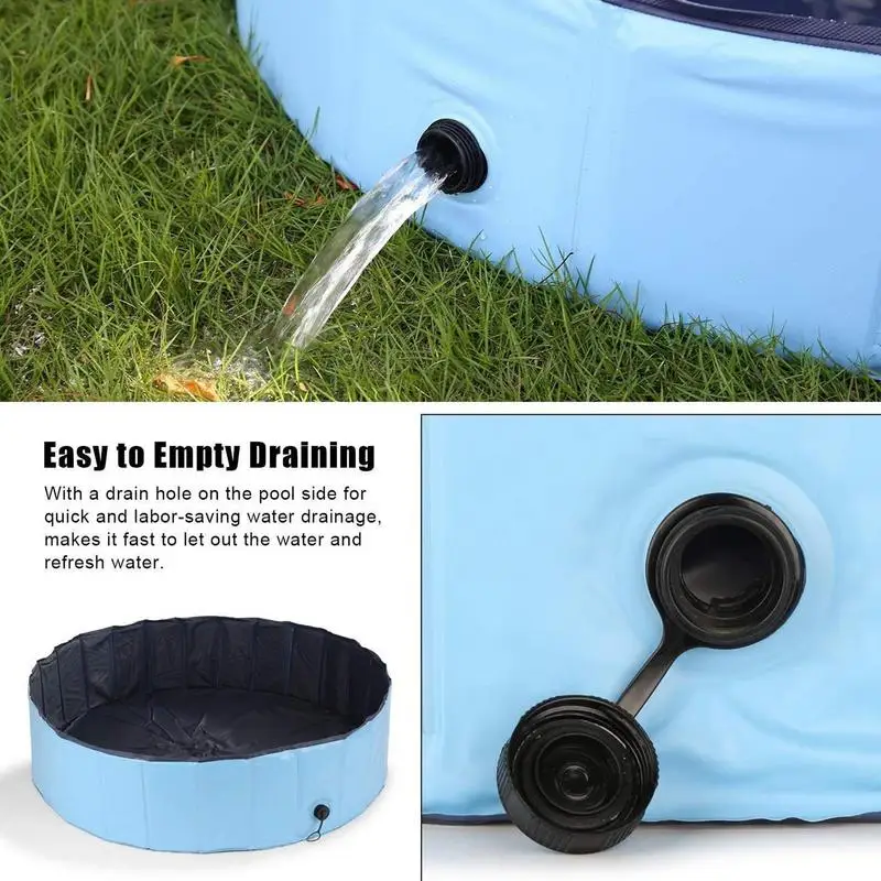 Foldable Dog Pool Kiddie Folding Wading Tub Large Non Slip Dog Pool Water Play Equipment For Adventure Outdoor Beach Games