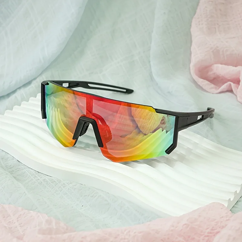 Modische Unisex-Sportbrille mit großem Rahmen, farbenfroh, vielseitig und trendig für den täglichen Gebrauch.