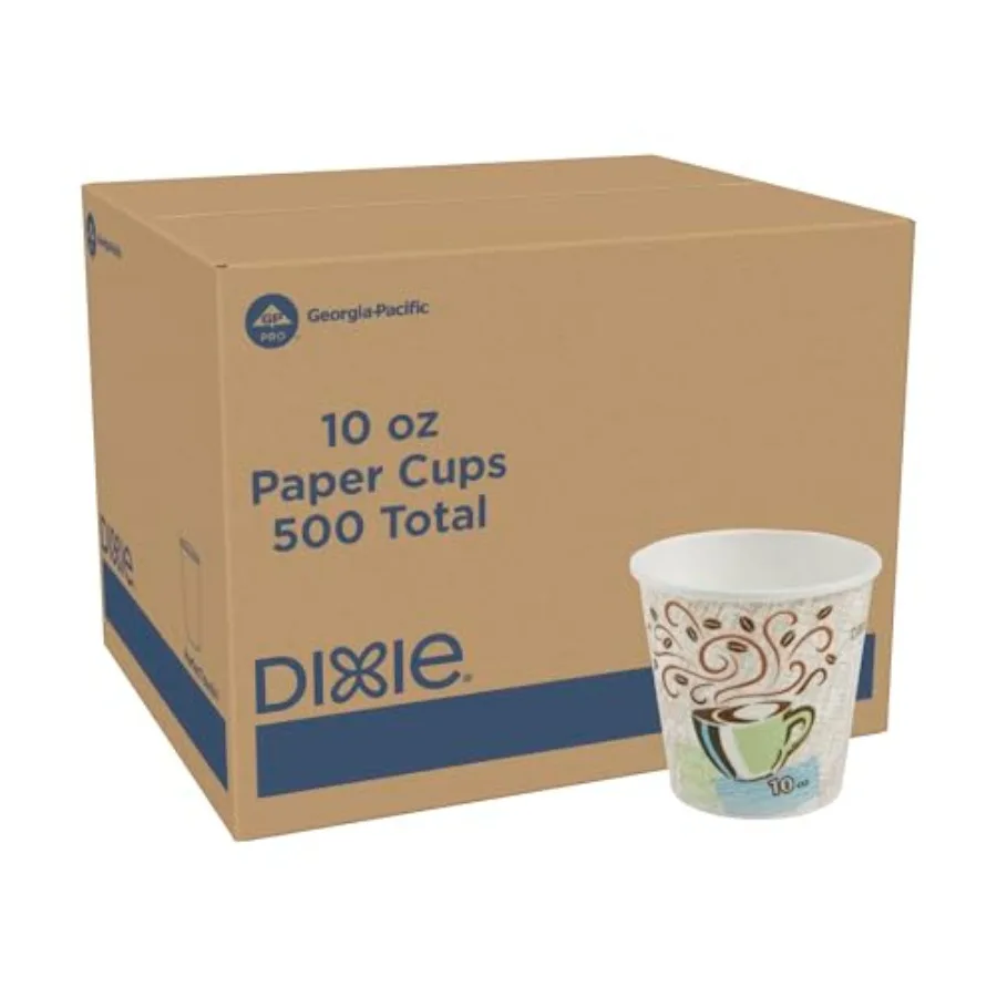 

Бумажные стаканчики Dixie PerfecTouch от GP PRO, дизайн Coffee Haze, одноразовые, с чехлами, 20 штук в упаковке, 5310DX