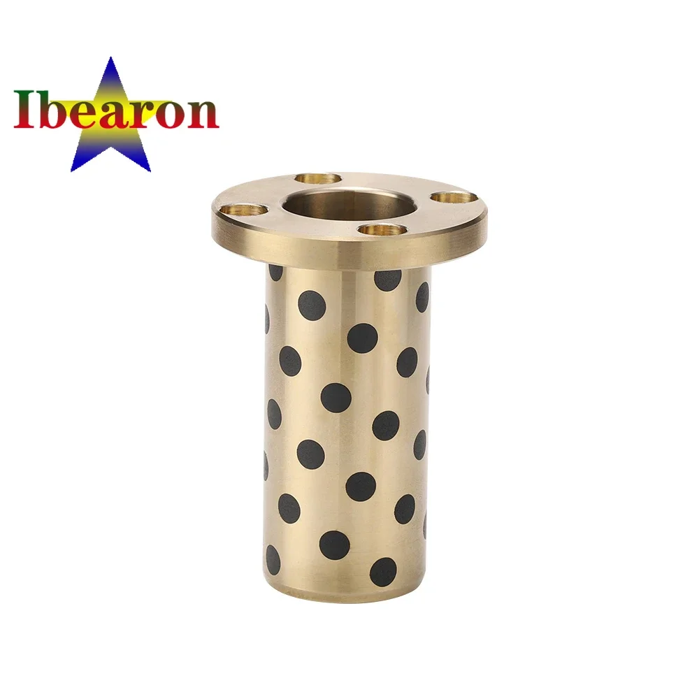 1PCS LMF60L Round Flanged Linear Bearing Graphite Copper Sleeve Self-lubricating Oil Free Bushing 3D Printer Parts