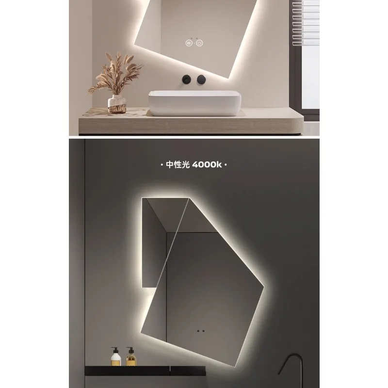 Irregular bathroom mirror toilet art deco washstand