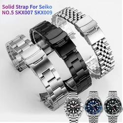 20mm 22mm curved end Solid Bracelet for Seiko SKX007 SKX009 men's Stainless Steel Strap Rolex Casio MDV-106D Metal Replacement