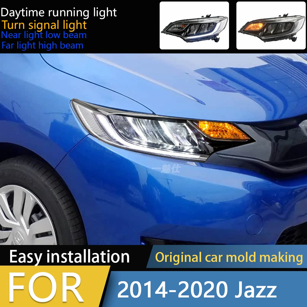 

Upgrade RS Style Honda Jazz Fit 2014 Headlight Honda FIT Accessories LED Headlamps Headlight for Honda Fit Jazz GK5
