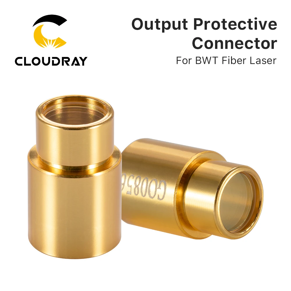 

Cloudray Output Connector D12.5 H19.3 Protective Lens Group QBH for BWT Fiber Laser Source Fiber Laser Cutting