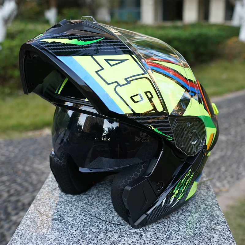 

Откидной мотоциклетный шлем, откидной шлем для всего лица, материал ABS