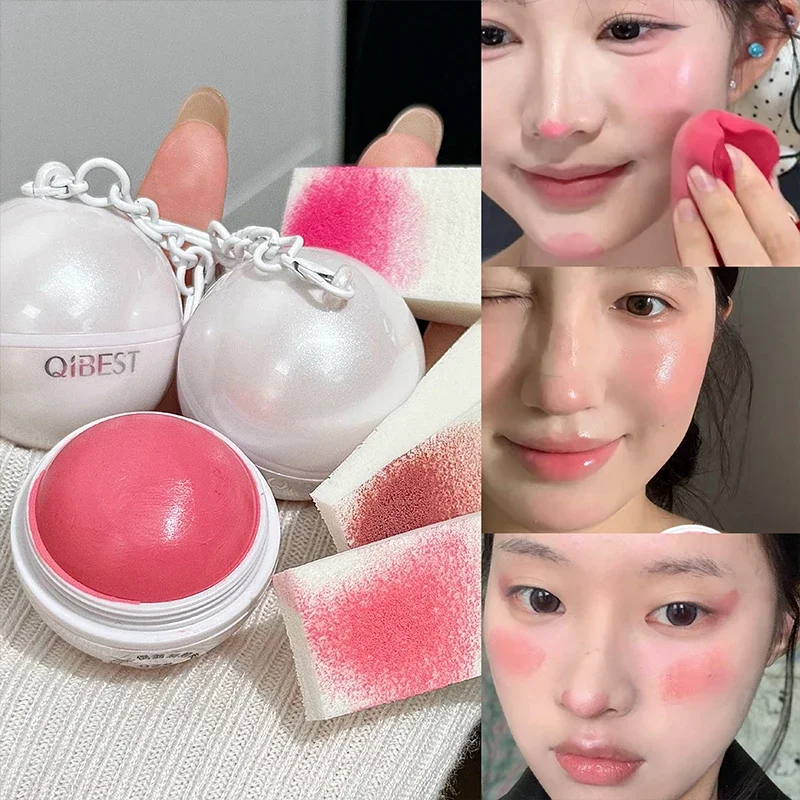 

QIBEST Juice Blush Dual-use Lip And Cheek Balm Water Light Blusher Brightening Face Easy Color Makeup Suitable For Lip Eyeshadow