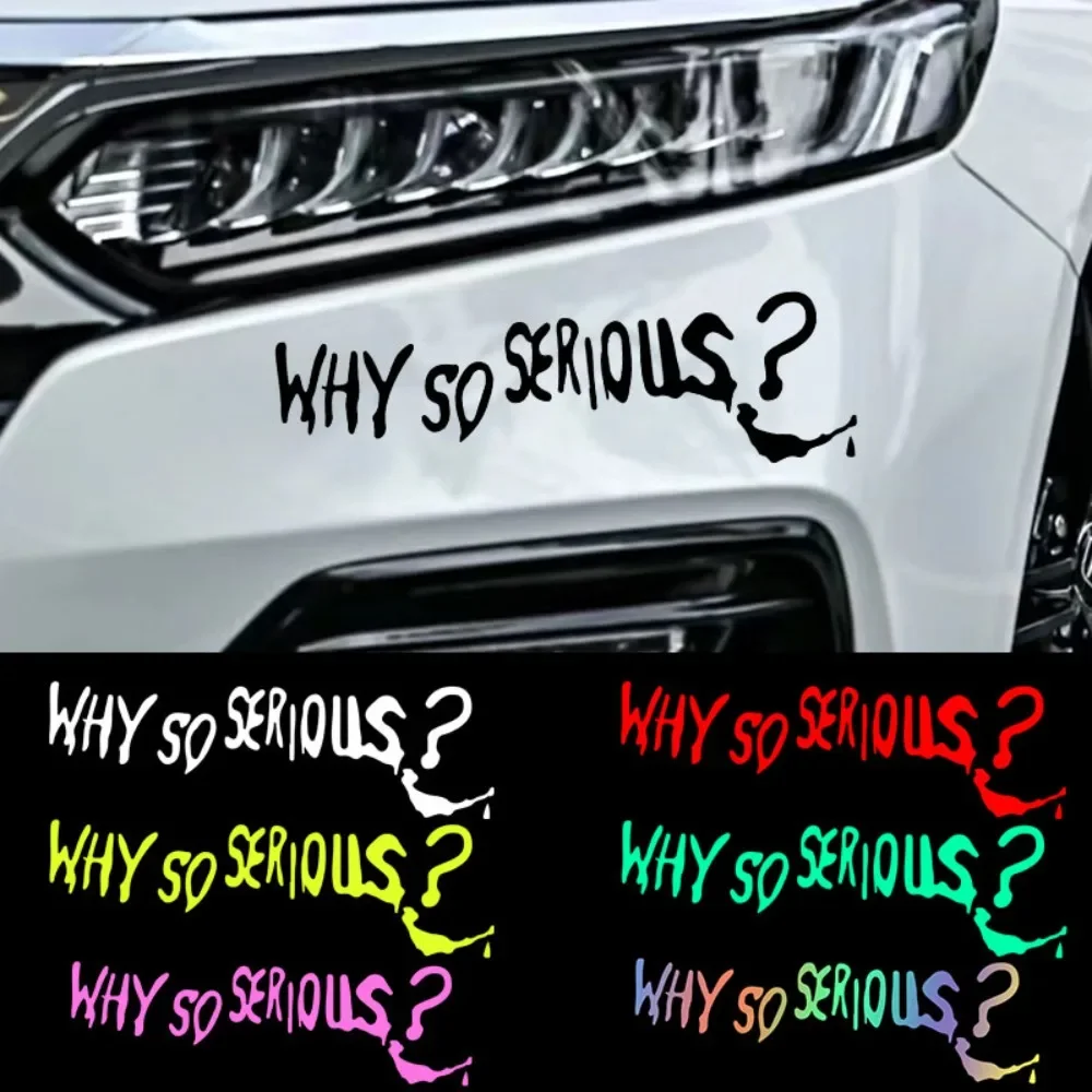 Why So Serious Vinyl Stickers Waterproof Moto Decals For Motorcycle Fuel Tank Scooter Body Auto Exterior Decor