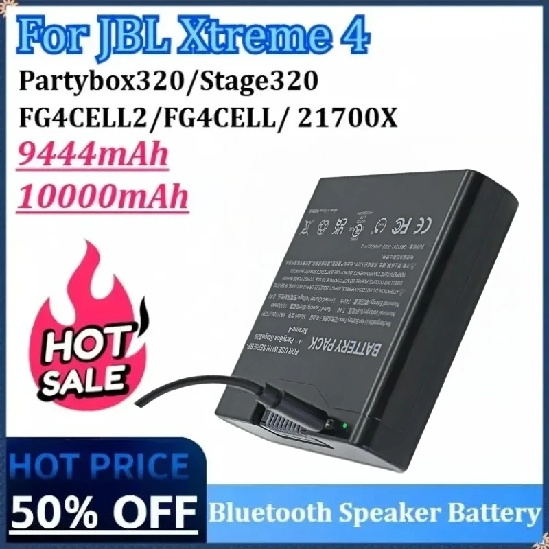 

9444mAh/10000mAh Bluetooth Speaker Battery for JBL Xtreme 4 Partybox 320 Partybox320 Stage320 Charging Universal FG4CELL 21700X