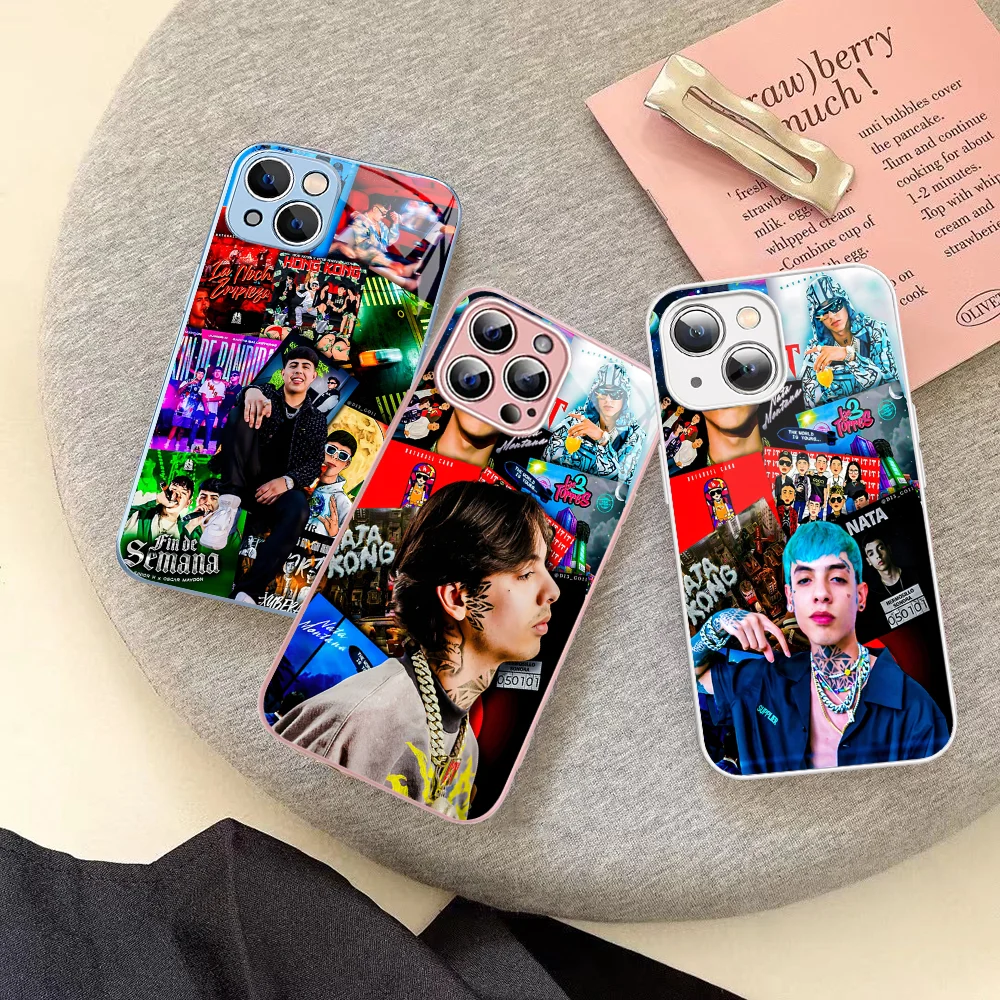 N-Natanael C-Cano Rapper CT Phone Case Tempered Glass For Iphone 14 13 12 11 Pro Mini XS MAX 14Plus X XS XR Fundas