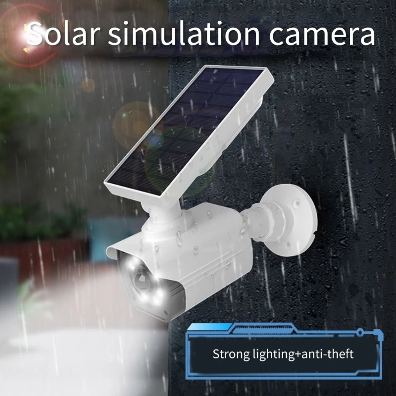 Поддельная камера безопасности на солнечной энергии, фиктивная камера безопасности, имитирующая систему наблюдения со датчиками
