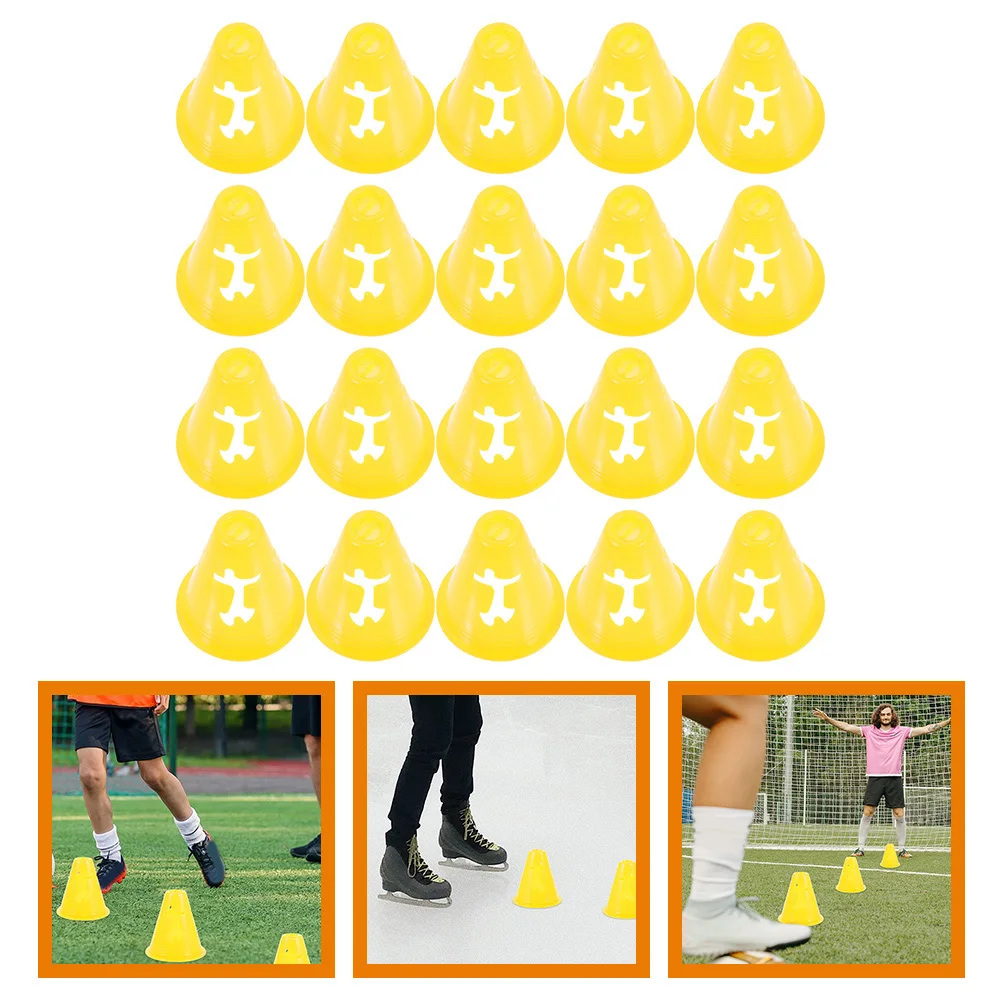 

20 Pcs Soccer Cones 8cm High Durable PE Material Agility Training Football Practice Equipment Mini Markers Sports