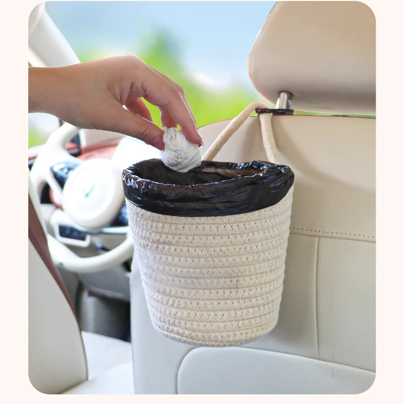 Car Rear Seat Back Storage Basket Multifunctional Hanging Car Rear Seat Storage Bucket Out of Trend Sundries Box