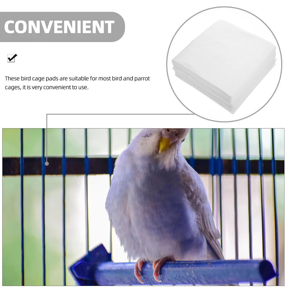 

300 Pcs Waterproof Sheets Birdcage Liner Bedding Mat Pad Non-woven Fabric Floor Travel