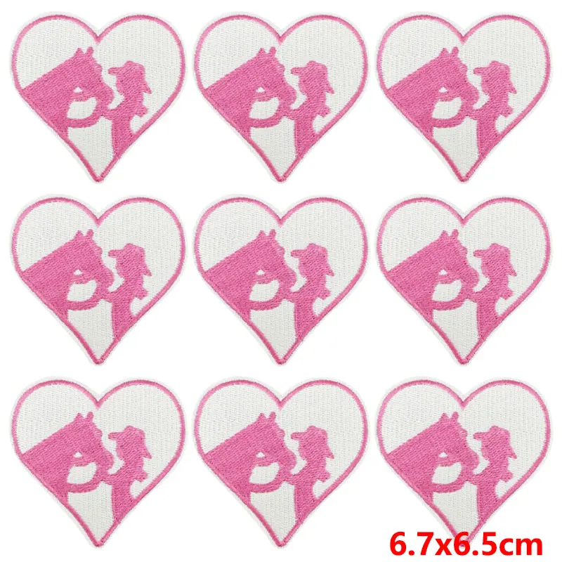 10Pcs/Lot Horseshoe Cowboy Boot Embroidered Patches On Clothes Westcowboy Patch Iron On Patches For Clothing Stickers Badges