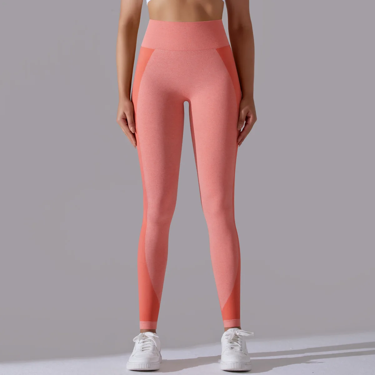 Pantalon de sport élastique taille haute pour femme, collants de sport sans couture pour femme, leggings d'entraînement monochromes, mode simple