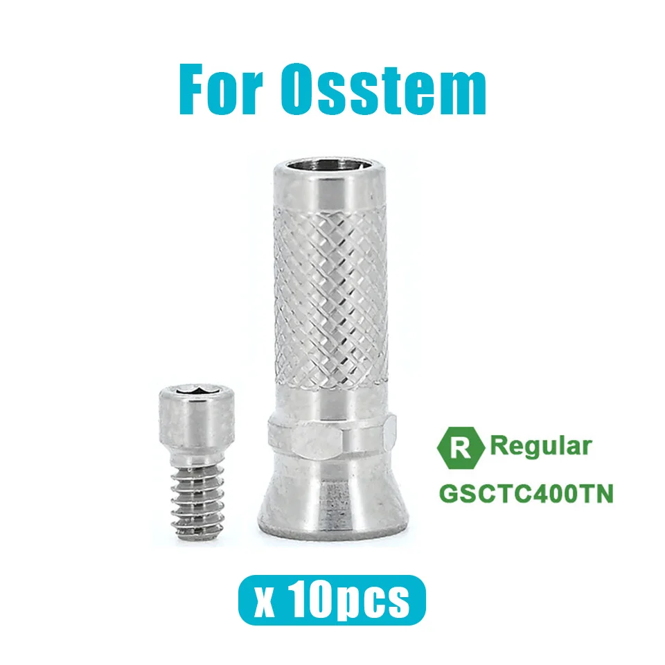 10 Sets Titanium Alloy Temporary Abutment Compatible with Major Implant Systems Dental Prosthetic Components High Quality