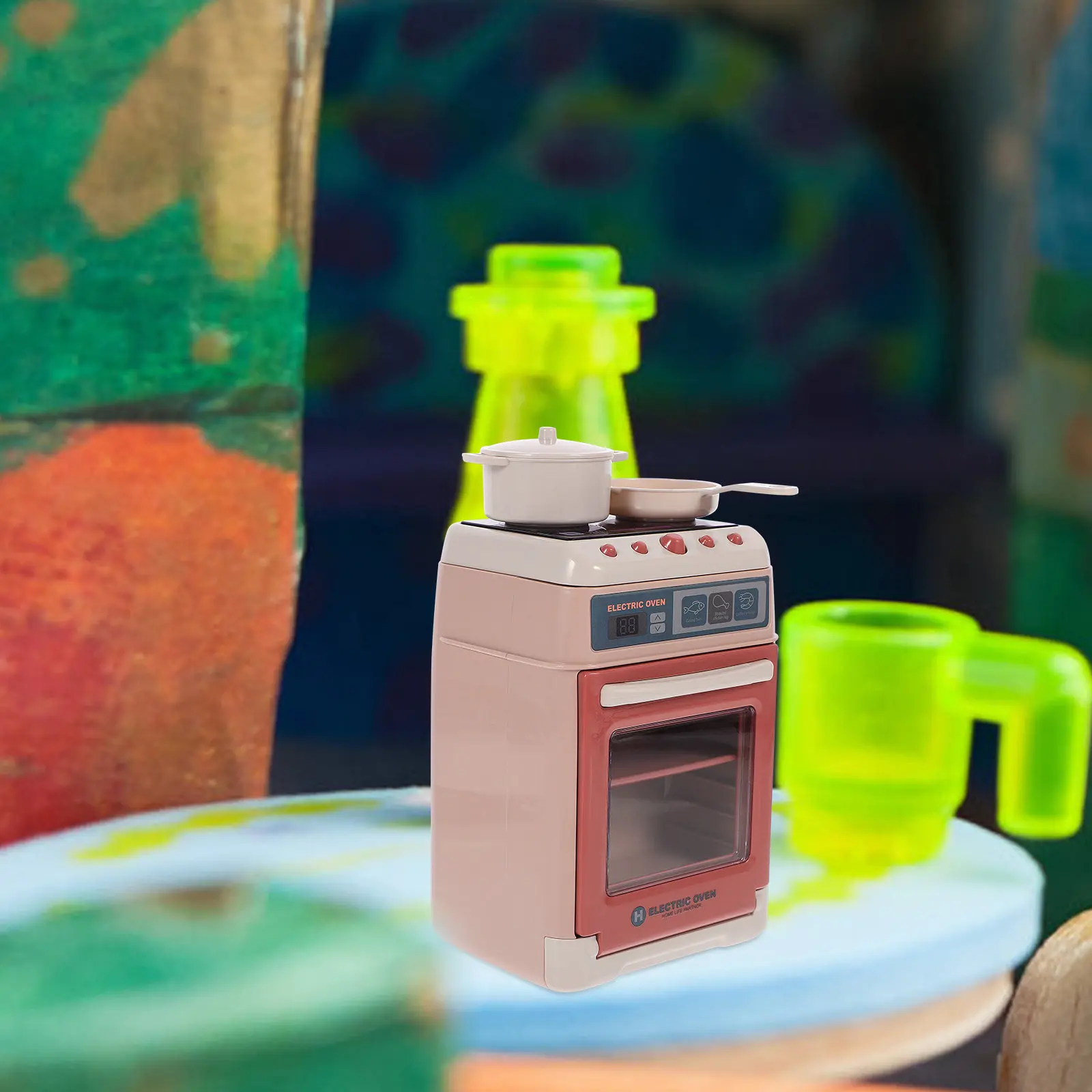 電気ミニオーブン-模擬家電製品-安全で耐久性のある-男の子-女の子へのクリエイティブなギフト-料理の楽しみをいつでも楽しめる-ミニオーブン