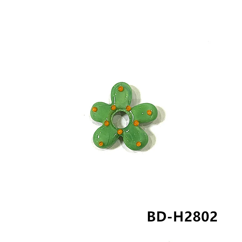 2Stück Dopamine farbige hohle Blumen Glasperlen INS Mini Blumen Charm Anhänger DIY Handgemachte Schmuckzubehör Bastelzubehör für Handwerker Perfektes Feiertagsgeschenk zur Armbänder Halsketten Herstellung – Detail 5