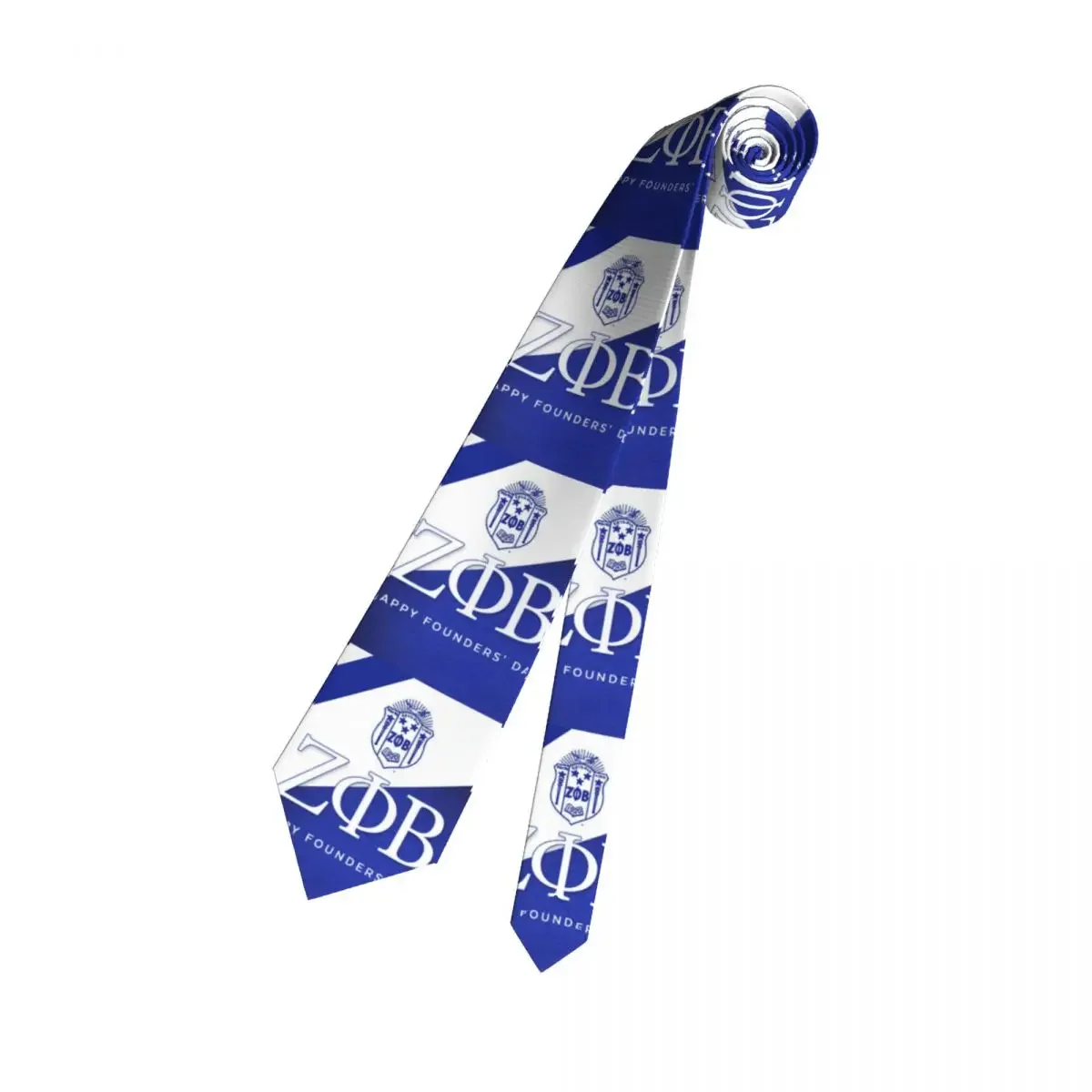 Custom Zeta Phi Beta Greek Letter 1920 Tie Men's Formal Silk ZOB Neckties for Business