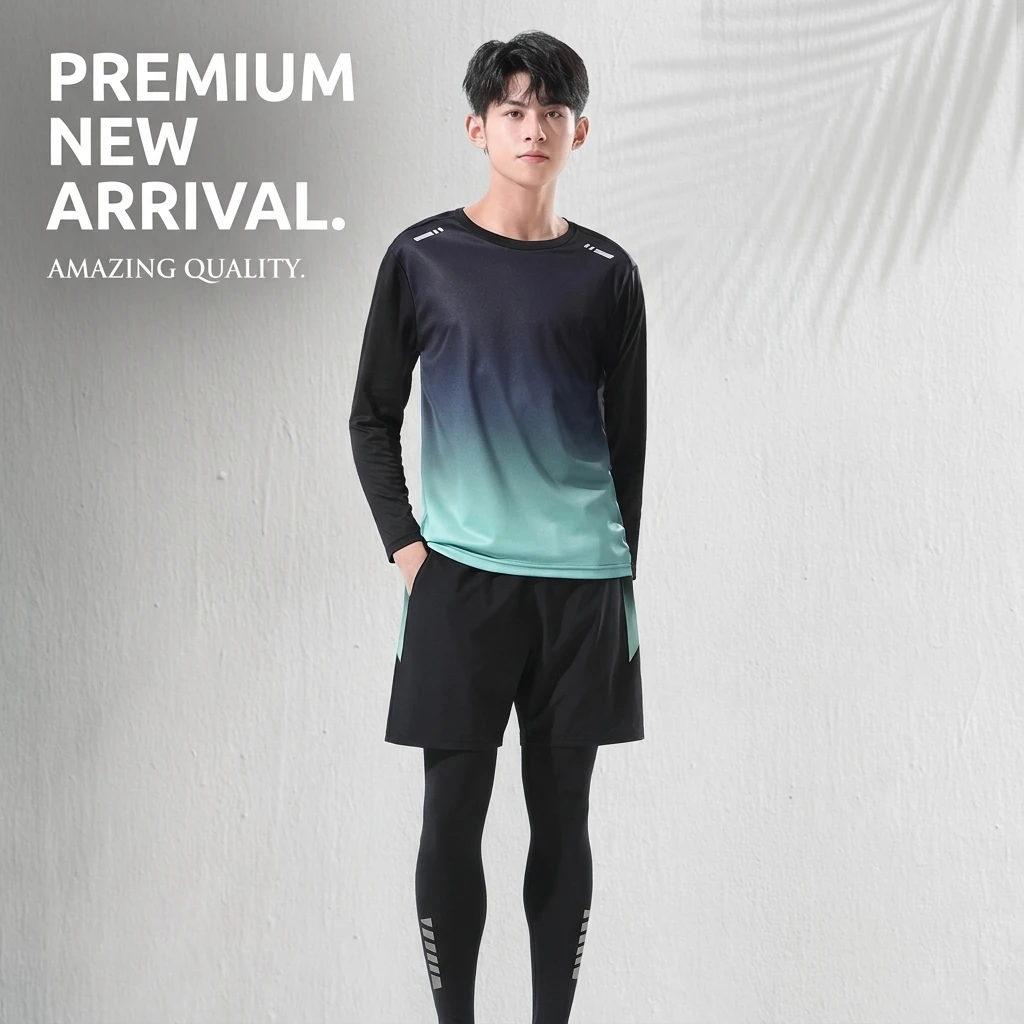 Men's Rash Guard Set Full Body UPF 50+ Long Sleeve Pants Diving Suit for Surfing Snorkeling Quick Dry Swimwear