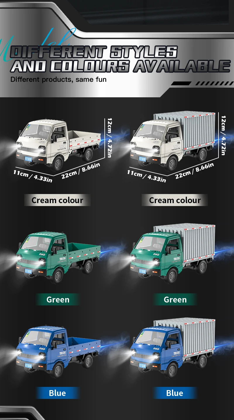 ZWN 1:16/1:18 RC AUTO Simulation Drift Klettern Lkw Led Licht Kleine Fracht Fernbedienung Elektrische Spielzeug Modell für Kinder Geschenke – Detail 26