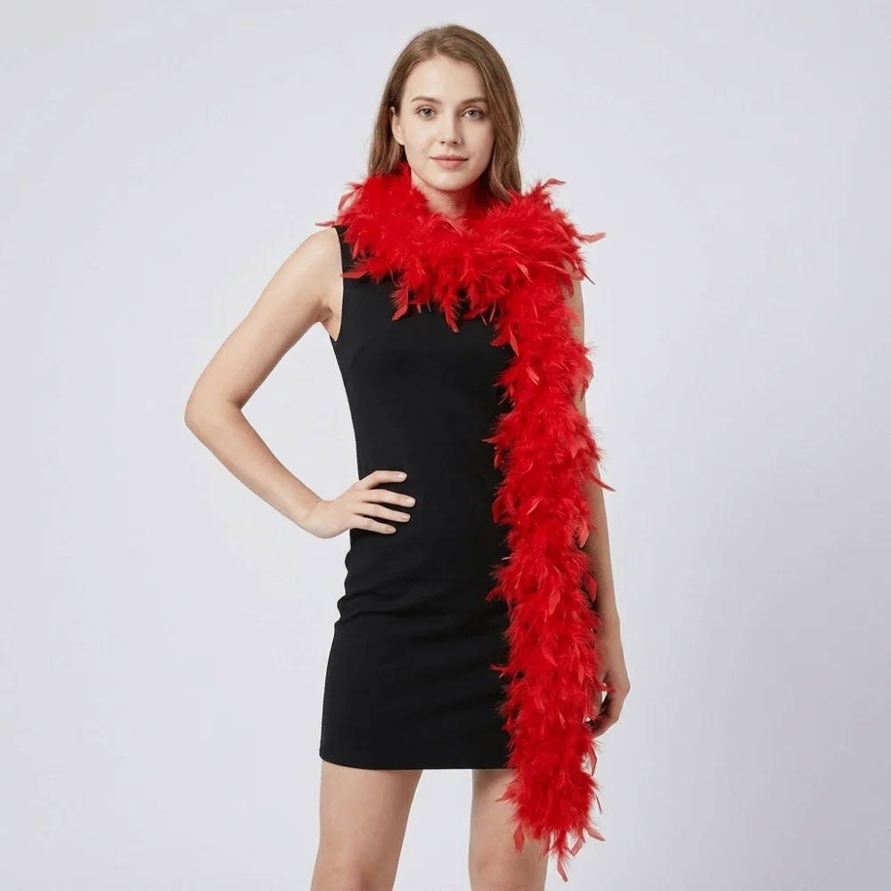 Fashion Solid Color Feather Boa Fluffy Turkey Feather Feather Scarf Shawl Multiple Colors Apparel Fabric Halloween