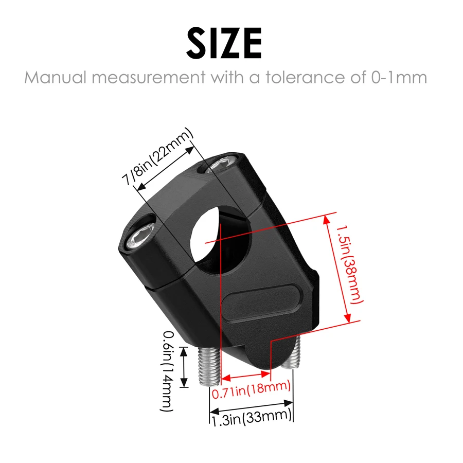 High Quality 22mm 28mm Aluminum Alloy Motorcycle Handle Bar Riser Clamp Back Move Mount Adapter For BMW YAMAHA Honda Suzuki view 5