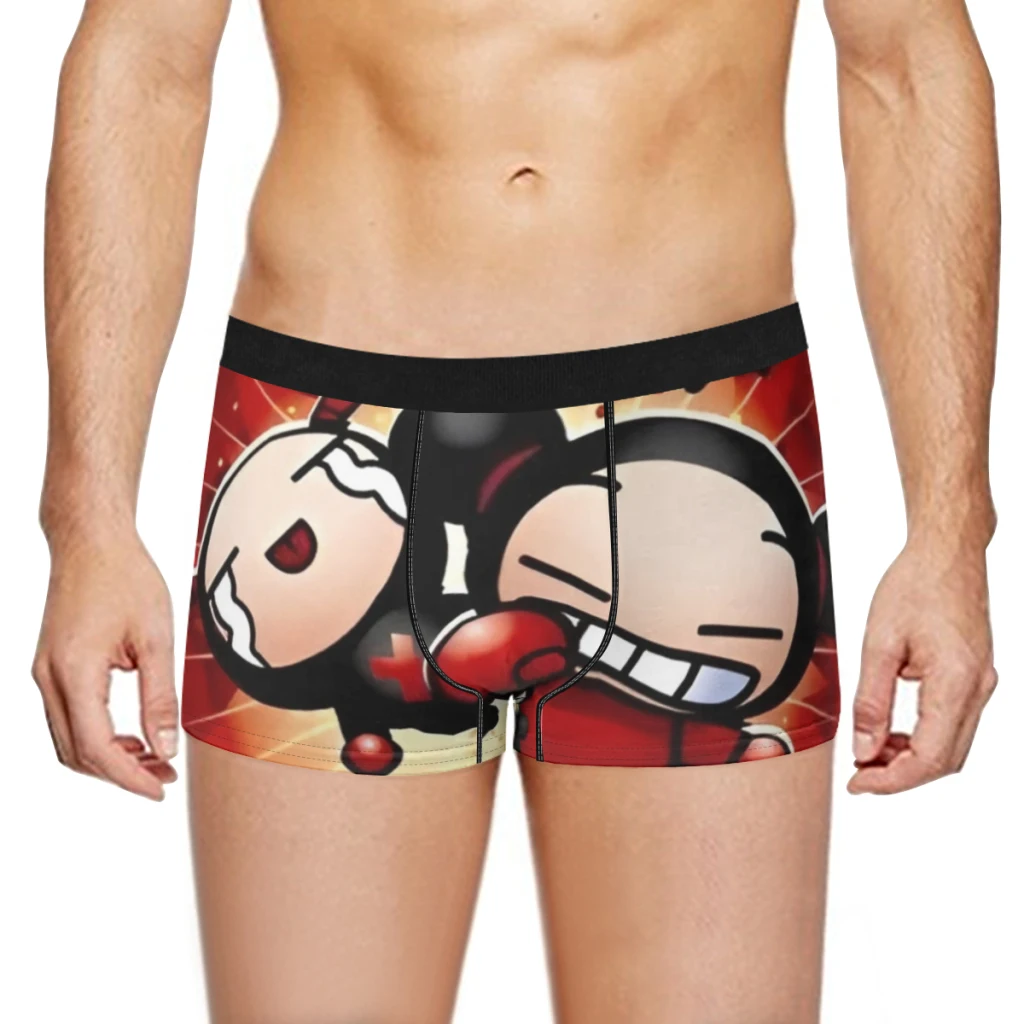 Simpatico cartone animato Pucca Garu Boxer Mutandine da uomo Mutande Maschili Traspiranti Uomo Boxer Intimo per uomo