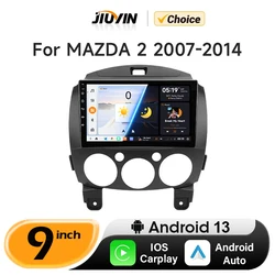 JIUYIN 2din Android 12 Car stereo Radio Multimedia Video Player Navigation GPS For MAZDA 2 Mazda2 2007 - 2014 Head Unit Carplay