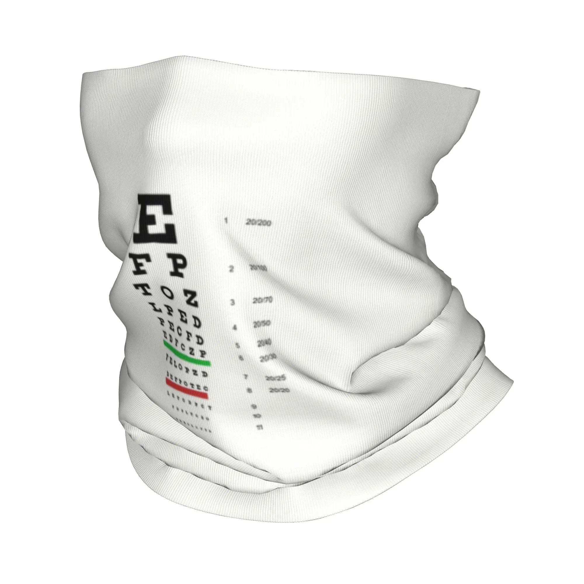 

Custom Snellen Eye Chart Bandana Neck Gaiter UV Protection Face Scarf Cover Women Men Optometrist Optician Headband Tube