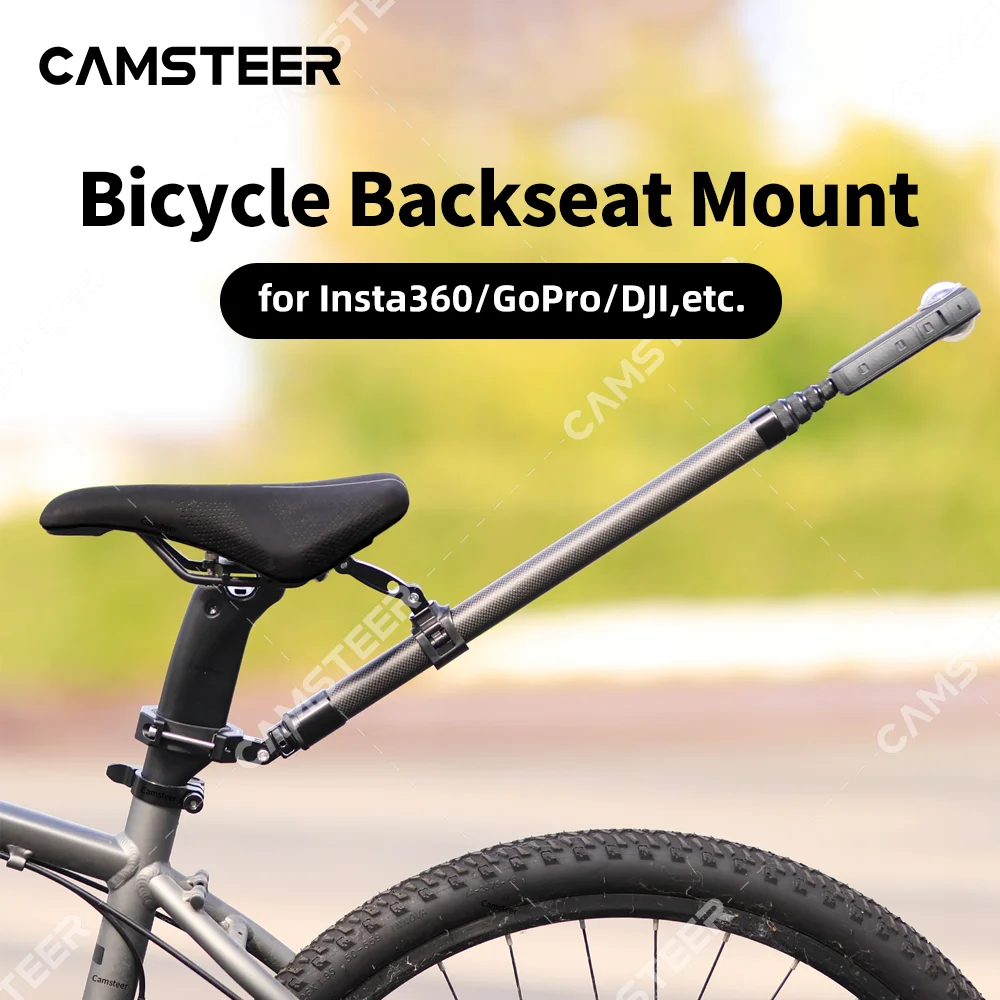 Camsteer Bicycle Backseat Mount 3rd Person View GoPro Camera Brackets for Insta360 X4 X3 Ace Pro DJI Action 5Pro 4 3 GoPro 13 12