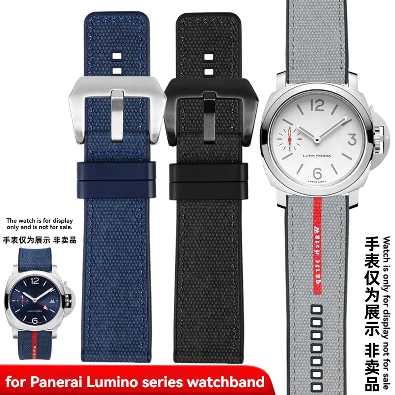 22mm 24mm 26mm Rubber Watch Strap For Panerai SUBMERSIBLE Luna Rossa PAM1466 PAM1391 PAM1565 Waterproof Men Watch Bracelet