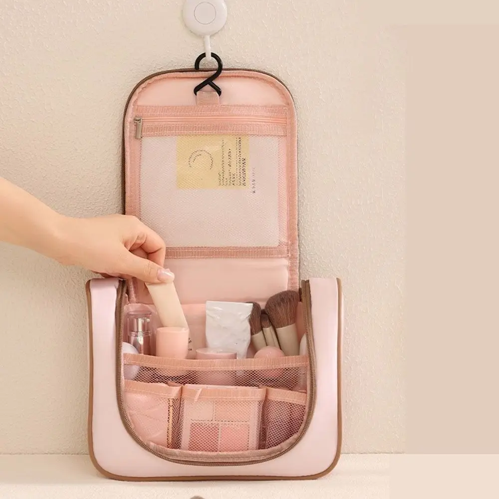 

Waterproof Hanging Makeup Bag Large-capacity With Hook Toiletry Pouch Multifunctional Can Hanging Cosmetic Bag Travel Use