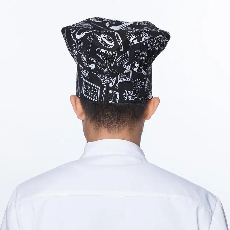 4or2 حزمة خدمة الطعام قبعة الطاهي قابل للتعديل مطاطا بيكر المطبخ قبعة العمل لتقديم الطعام مقهى الخبز الطبخ المنزلي