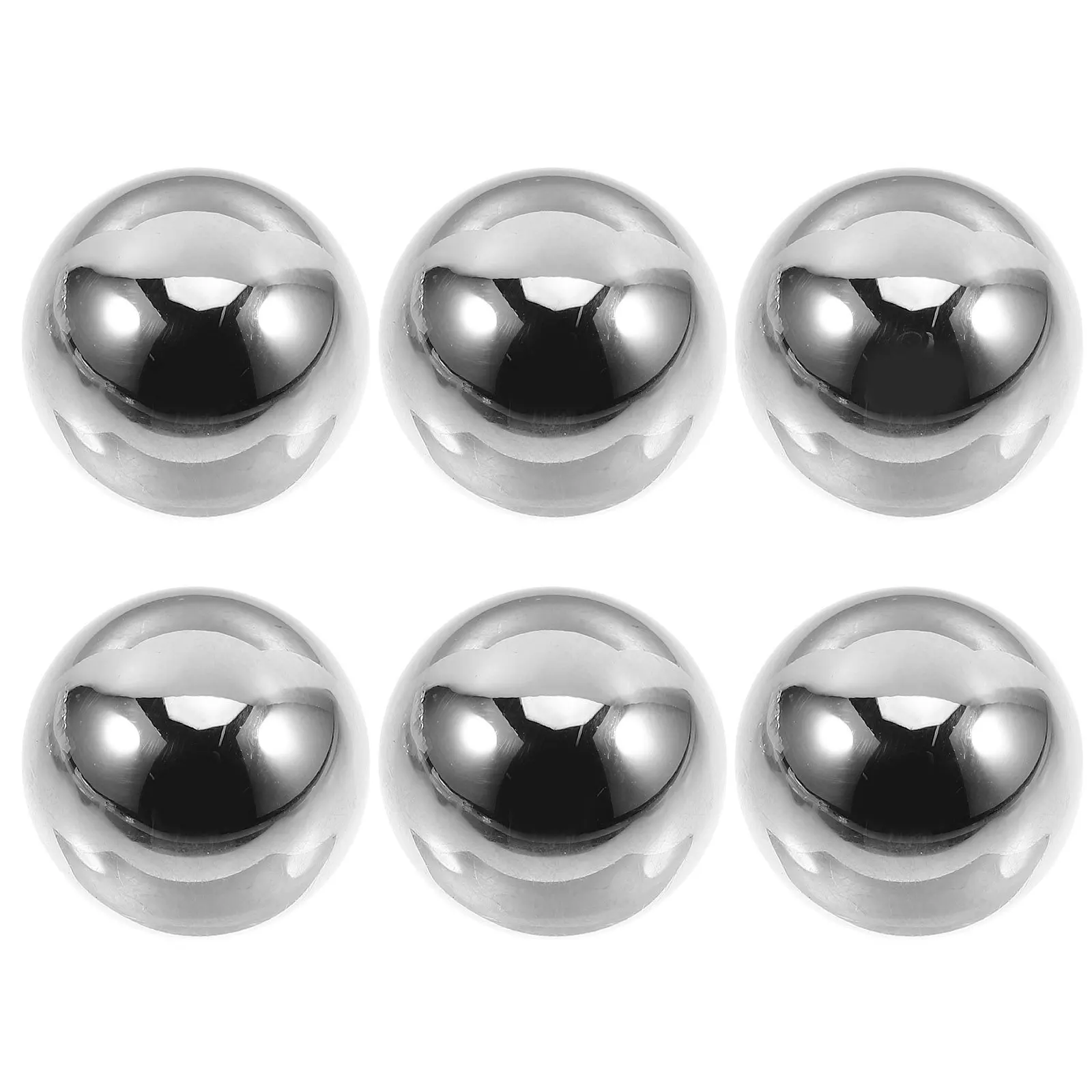 

6 Pcs Shape Stainless Steel Metal Ball Ice Cube The Circle Cubes Reusable Melting