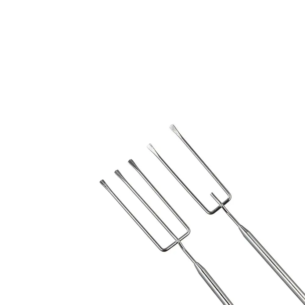 Stainless Steel Chocolate Dipping Fork Silver Rustproof Cheese Fondue Fork Long Handle Irregular Shaped Chocolate Dipping Tool
