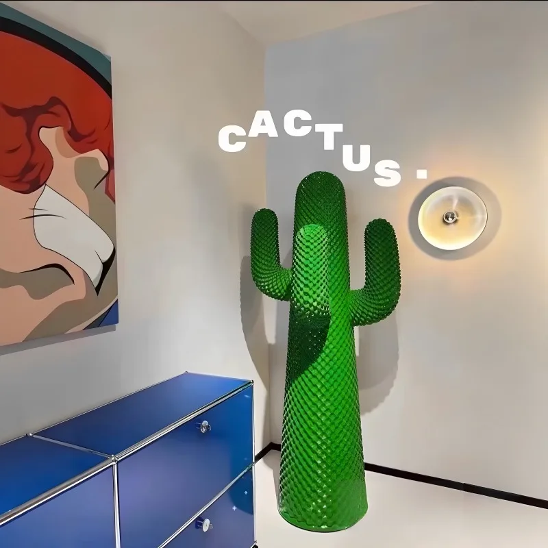 Trend cactus coat rack sculpture floor-to-ceiling large ornament