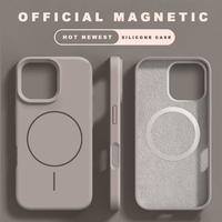 Official Magnetic Liduid Silicone Phone Case For iPhone 15 14 16 Plus 11 12 13 16 Pro Max Magsafe Charge Protector Soft Cover