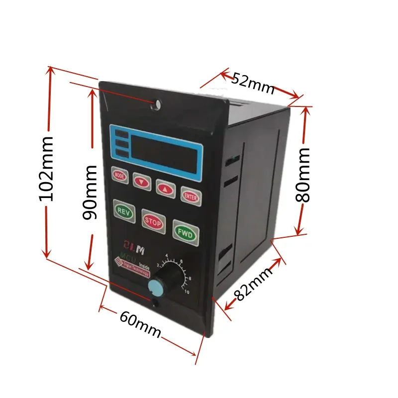 220 В интеллектуальный цифровой дисплей контроллер скорости редукторного двигателя переменного тока 6-400 Вт UX52 положительный и отрицательный переключатель